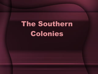 The Southern Colonies 