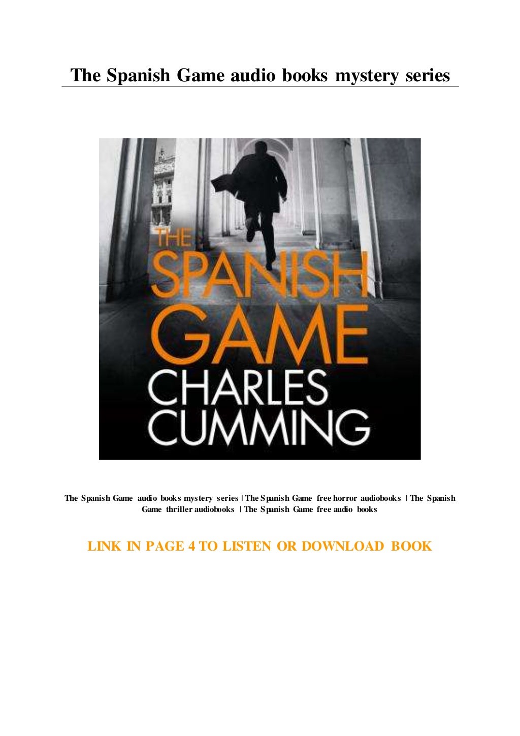 The Spanish Game audio books mystery series