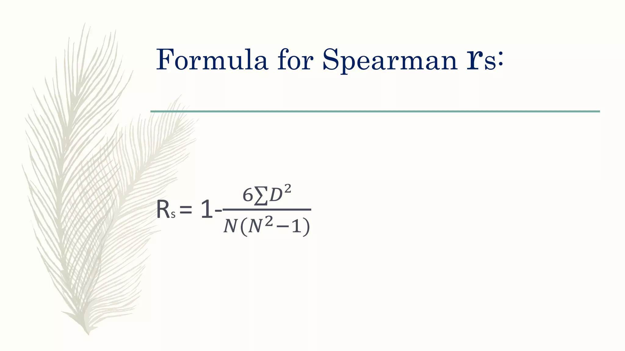The spearman rank order correlation coefficient | PPTX