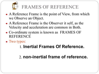 B.Tech sem I Engineering Physics U-III Chapter 1-THE SPECIAL THEORY OF ...