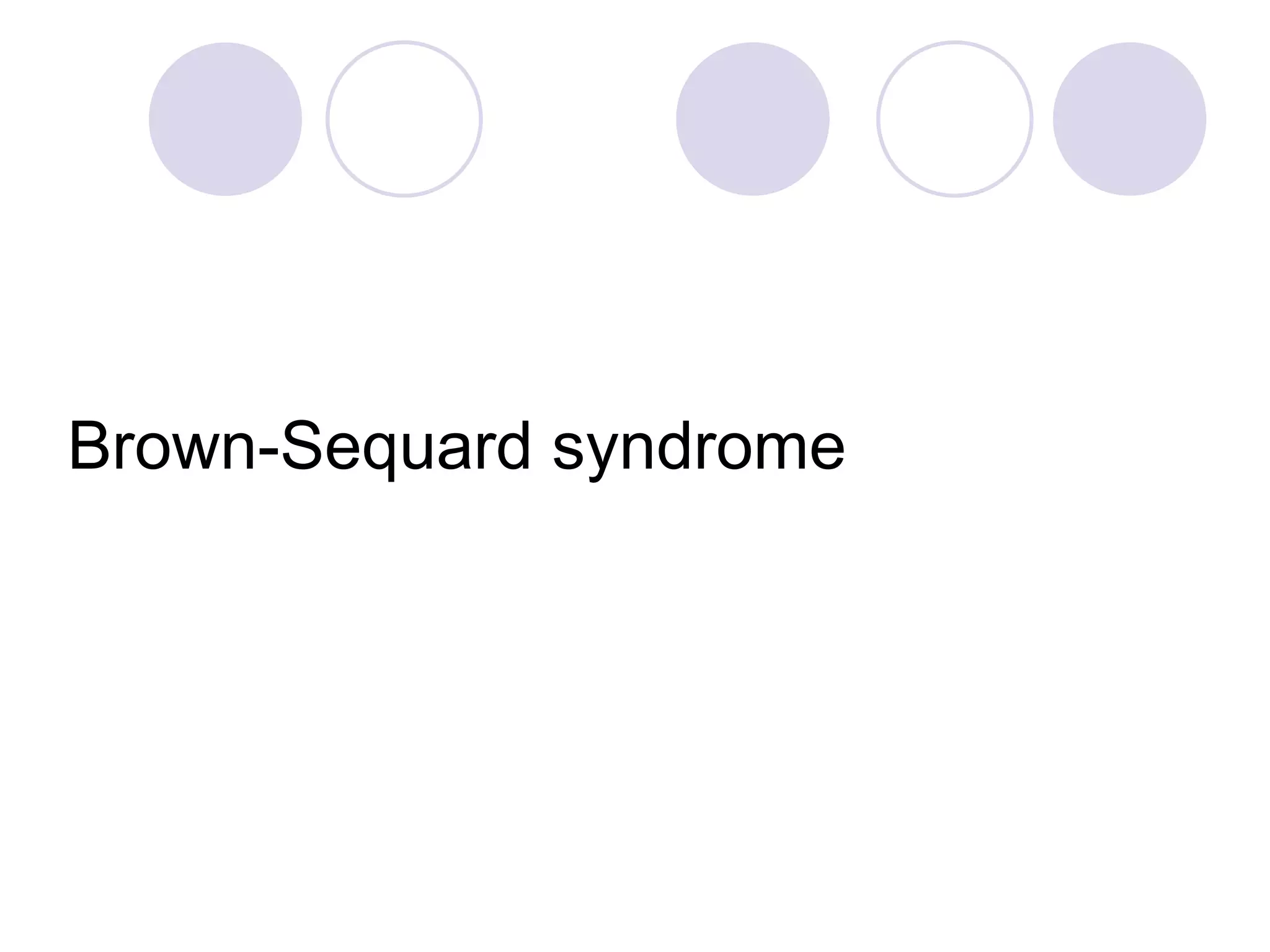 Brown-Sequard syndrome 