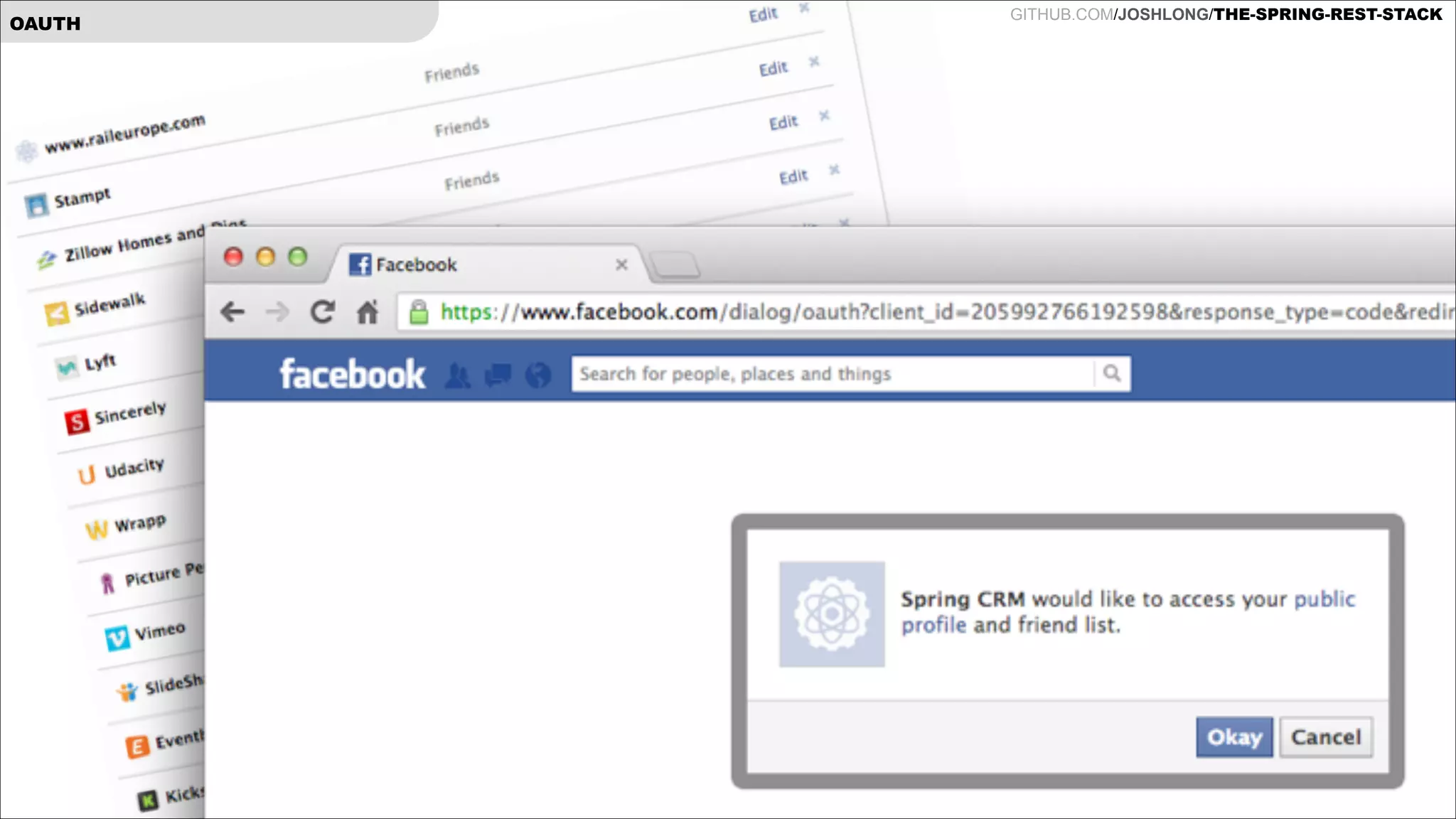 OAUTH

GITHUB.COM/JOSHLONG/THE-SPRING-REST-STACK

 