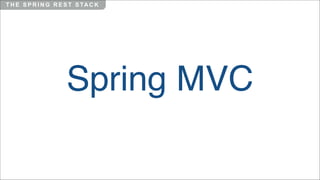 T H E S P R I N G R E S T S TA C K

Spring MVC

 