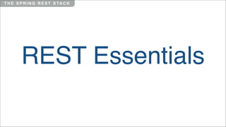 T H E S P R I N G R E S T S TA C K

REST Essentials

 