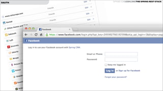 OAUTH

GITHUB.COM/JOSHLONG/THE-SPRING-REST-STACK

 