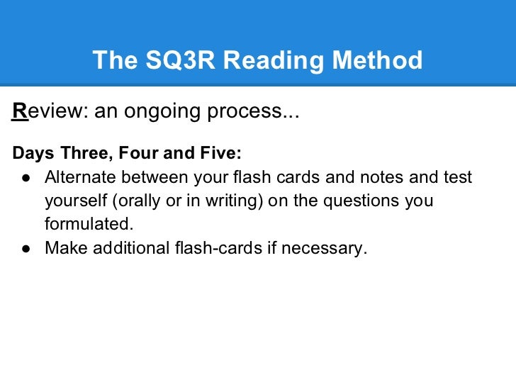 The SQ3R Method of Reading and the 6 Stages of Accelerated 