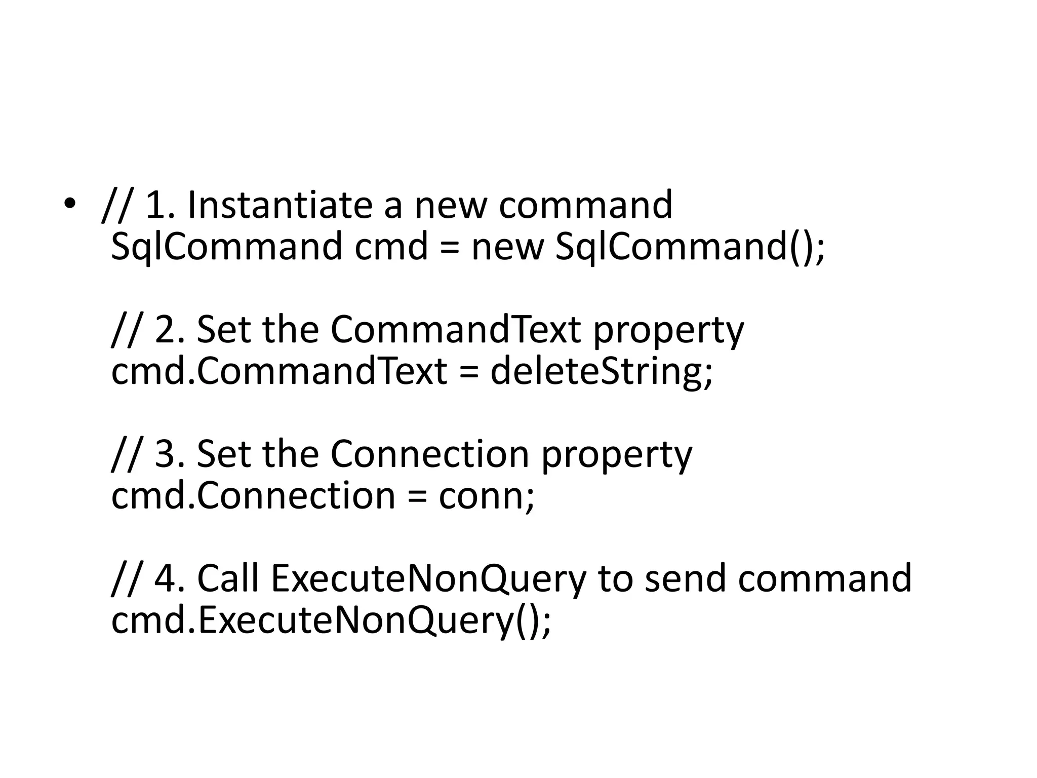The sql connection object | PPT