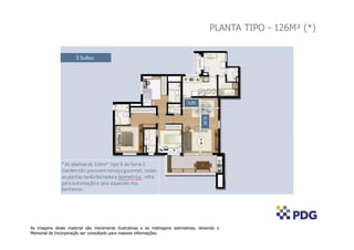 PLANTA TIPO - 126M² (*)




As imagens deste material são meramente ilustrativas e as metragens estimativas, devendo o
Memorial de Incorporação ser consultado para maiores informações.
 
