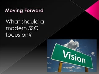 What should a
modern SSC
focus on?

 