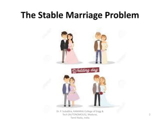 The stable marriage problem iterative improvement method | PDF