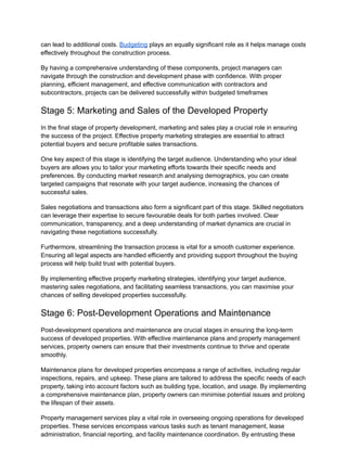 The Stages of Real Estate Development | PDF