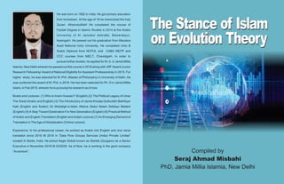 The stance of Islam on evolution theory 