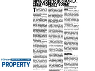 KMC in the News | Infra woes to bug Manila, Cebu property boom?