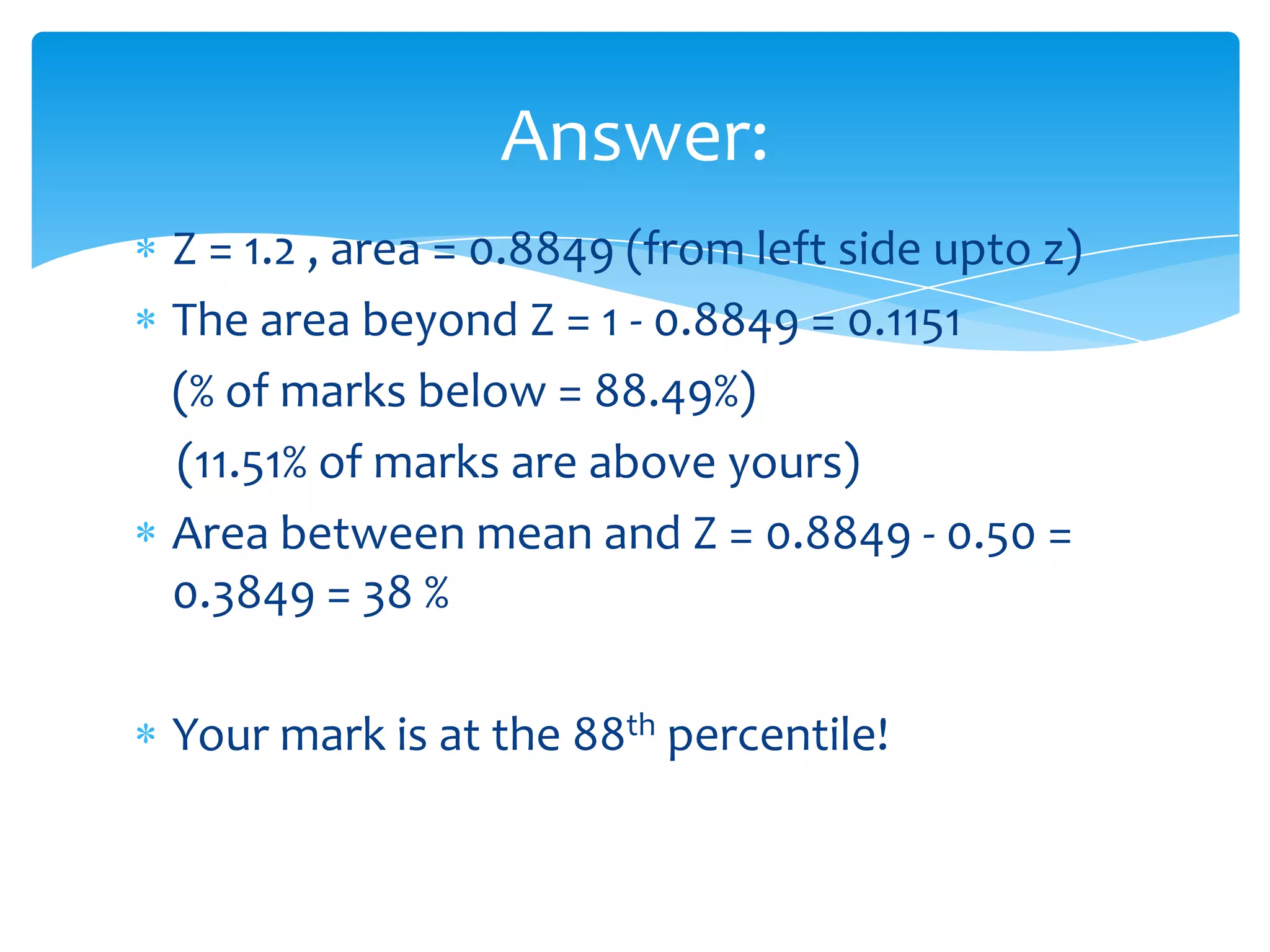 The standard normal curve & its application in biomedical sciences