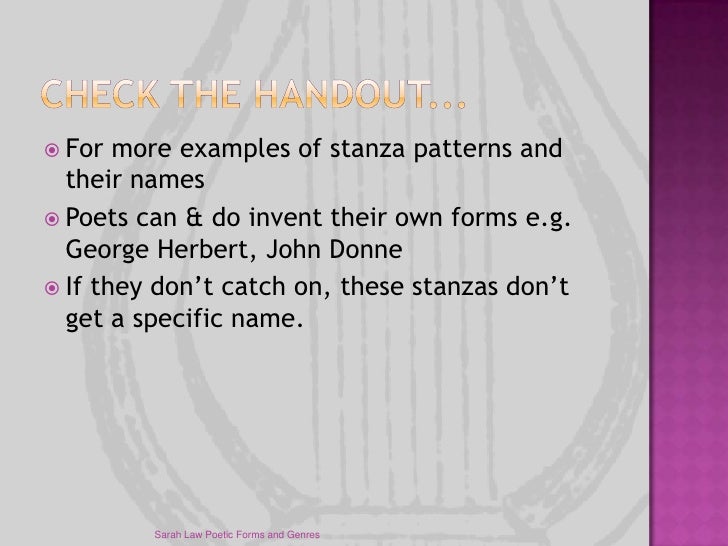 example of stanza