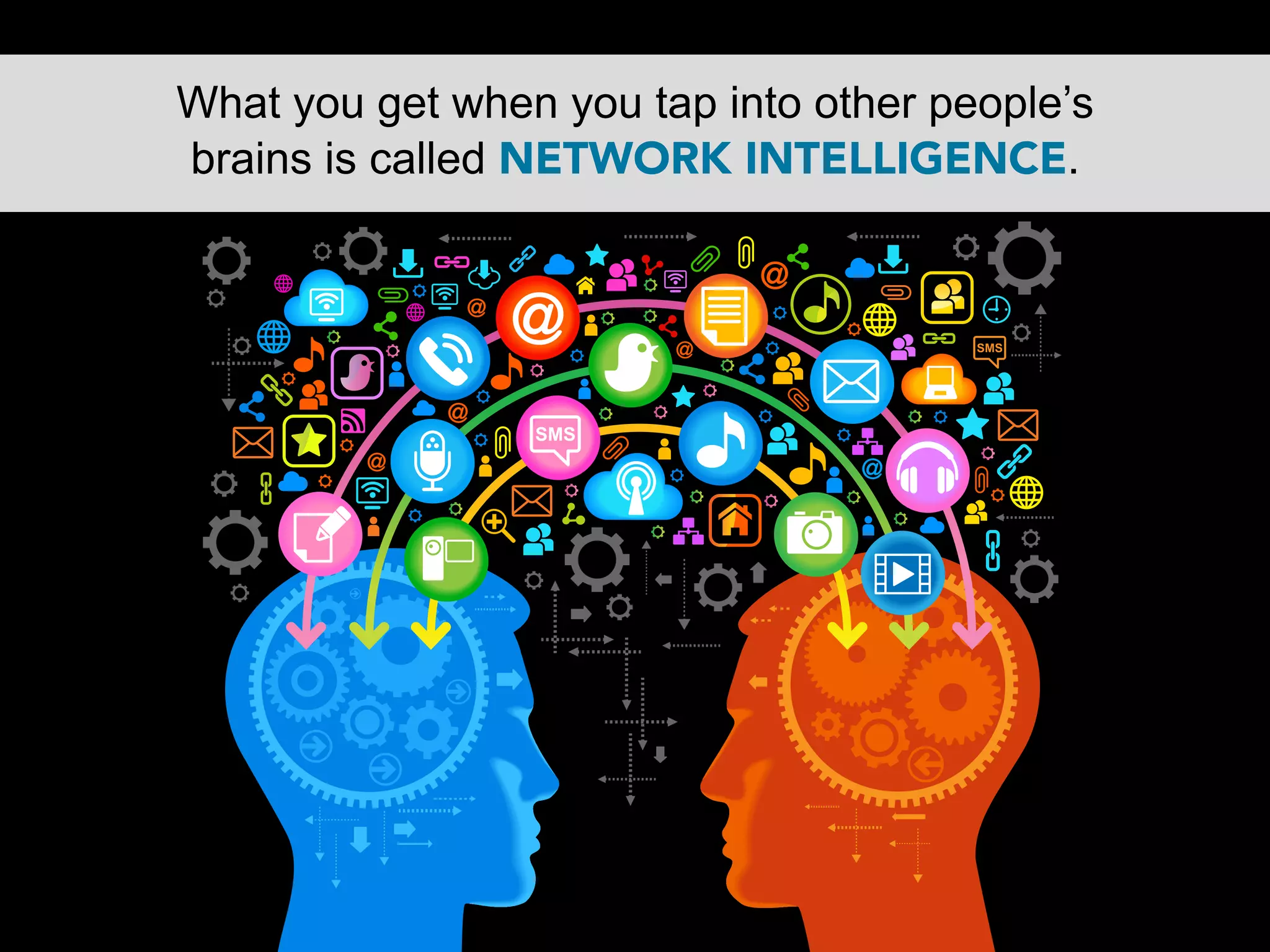 What you get when you tap into other people’s
brains is called NETWORK INTELLIGENCE.
 
