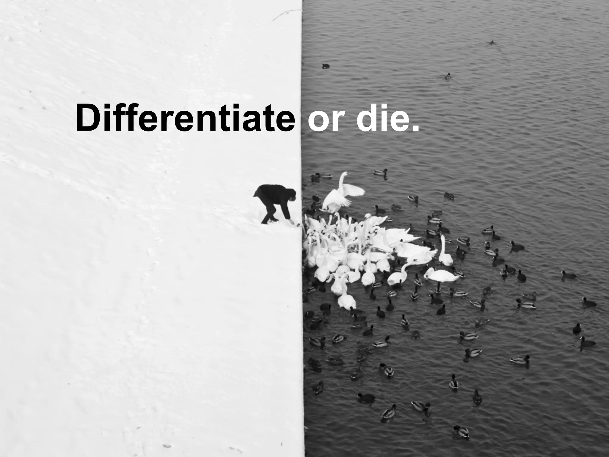 Differentiate or die.
 