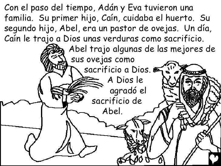 Historia De Cain Y Abel Para Niños Dibujos