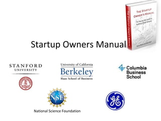 Startup Owners Manual




National Science Foundation
 