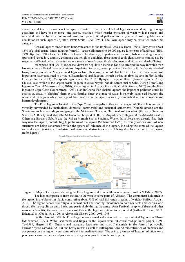 The state of a ‘choked’ lagoon a twodecade overview of the fosu lago…