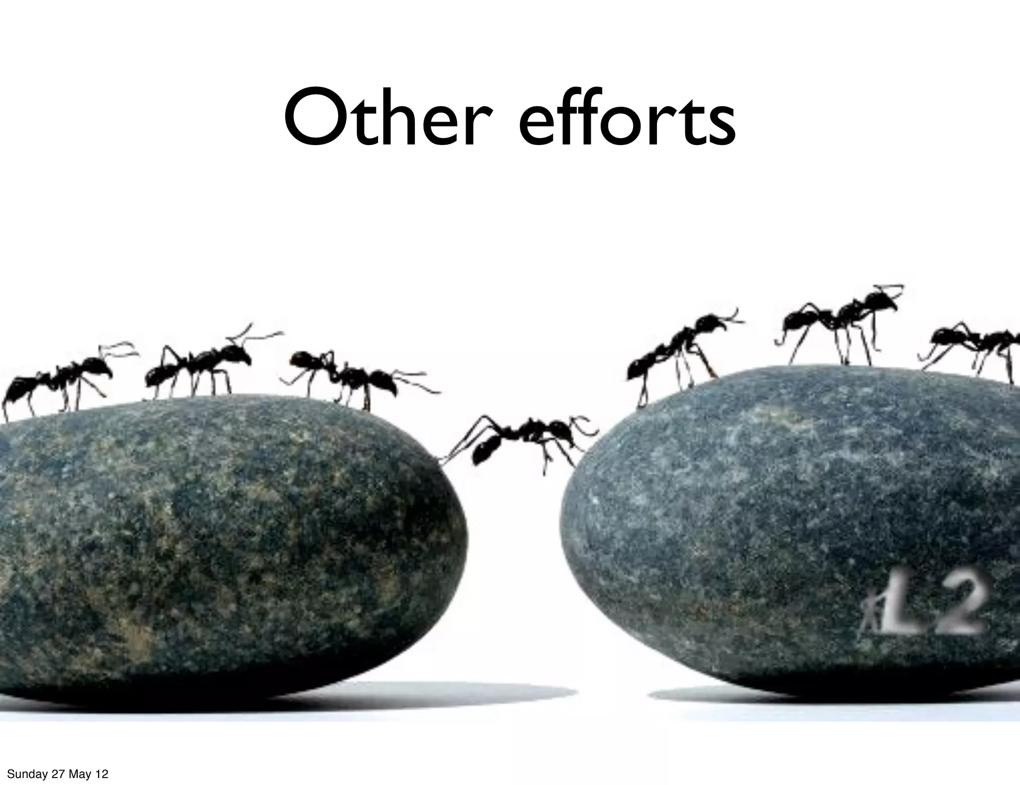 Other efforts




Sunday 27 May 12
 