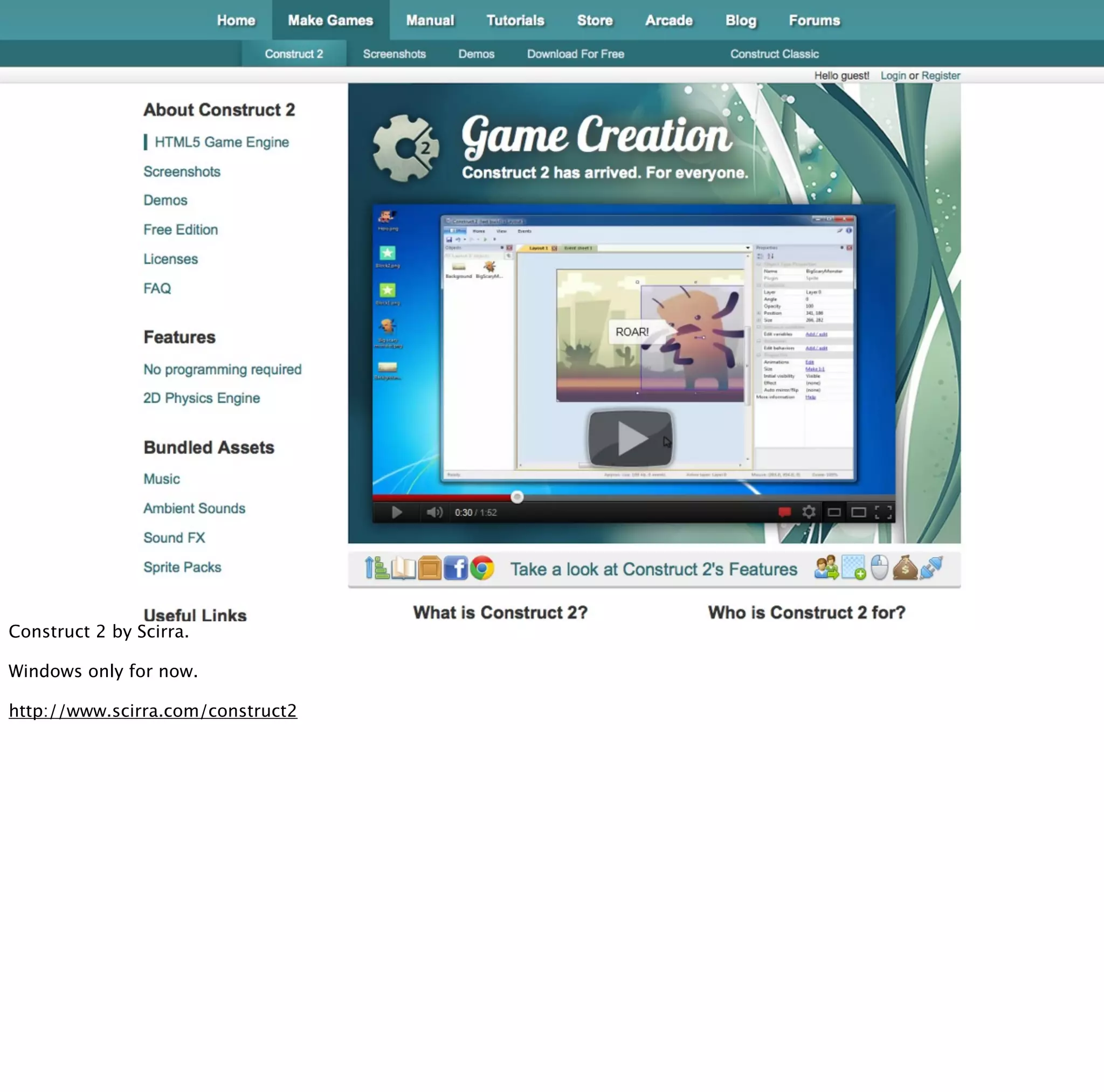 Construct 2 by Scirra.

Windows only for now.

http://www.scirra.com/construct2
 