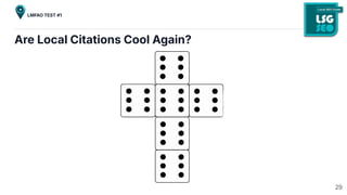 LMFAO TEST #1
Are Local Citations Cool Again?
29
 