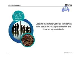 Expand its role
      to lead the
       customer
      experience

                      Leading marketers work for compa...