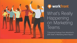 What’s Really Happening on Marketing Teams
7 Shocking Findings From Workfront’s 2015 State of Marketing Work Report
 