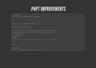 .PHPT IMPROVEMENTS
-EPCF-
 -XET-
PPnt% b SbsinBrmn.
 HUi s y eata egan

F

Tm:% %,Mmr:%M
 ie i s eoy sb

Teews1fiue
 hr a alr:

1 Ise0Ts:tsCmaeifrnLnEdns
 ) su53et:etoprDfeetienig
Fie asrigta tosrnsaeietcl
 ald setn ht w tig r  dnia.
--Epce
 -  xetd
++Ata
 +  cul
@ @
 @ @
 #ann:Srnscnandfeetln edns
  Wrig tig oti  ifrn ie nig!
 fo
  o

%:i
 s%

FIUE!
 ALRS
Tss 1 Asrin:1 Fiue:1
 et: , setos , alrs .
 