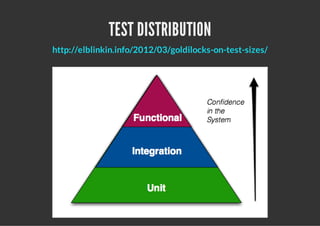 TEST DISTRIBUTION
http://elblinkin.info/2012/03/goldilocks-on-test-sizes/
 