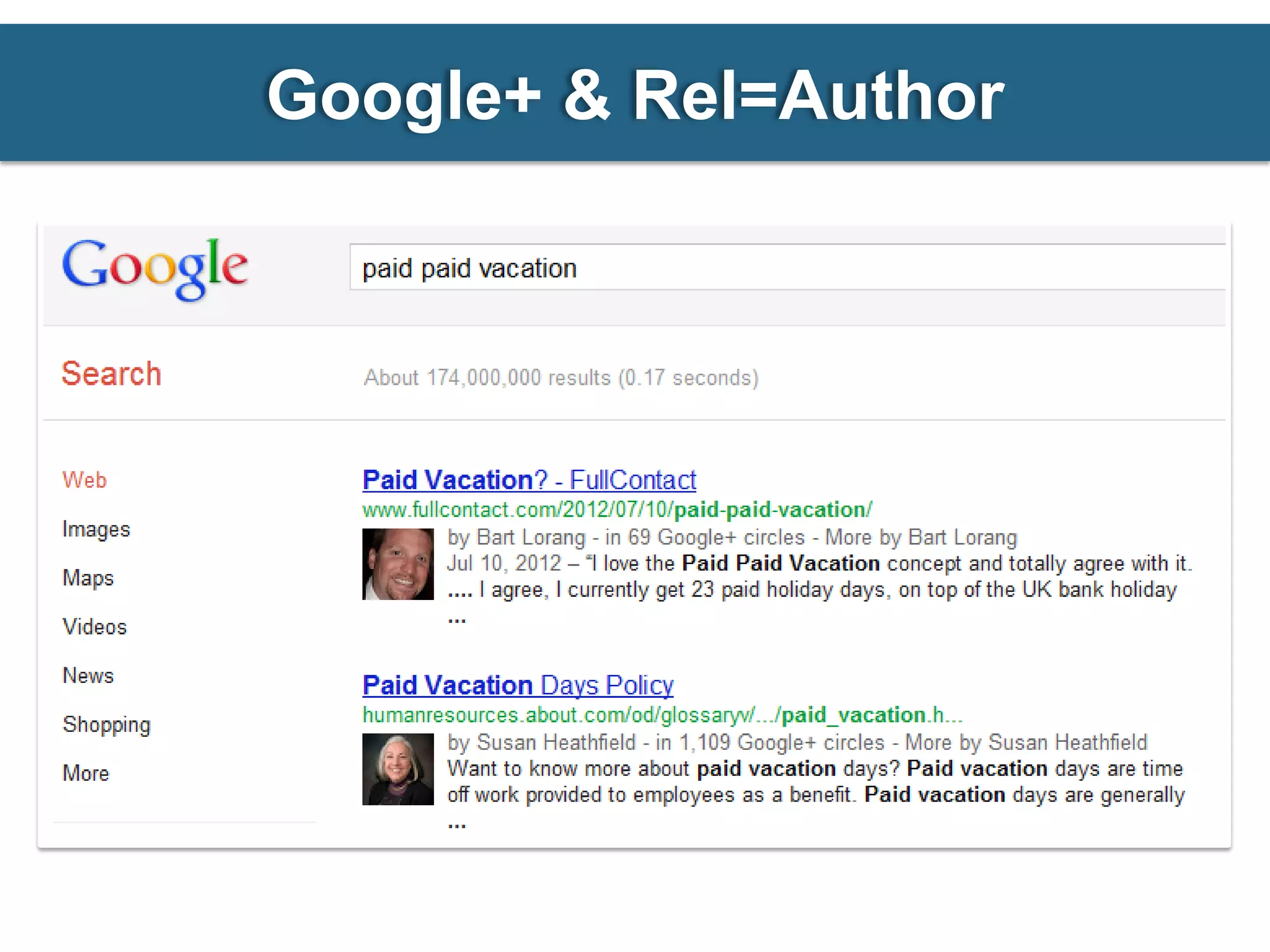 Google+ & Rel=Author
 