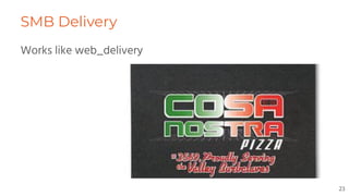 SMB Delivery
Works like web_delivery
23
 