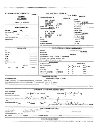 Criminal Complaint For Trespassing - The State of WV v. Mark Vance Halburn   09m-10170 8/30/2009