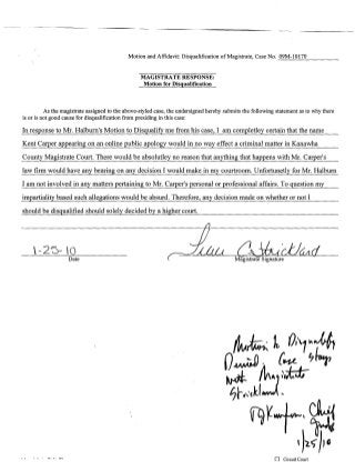 Criminal Complaint For Trespassing - The State of WV v. Mark Vance Halburn   09m-10170 8/30/2009