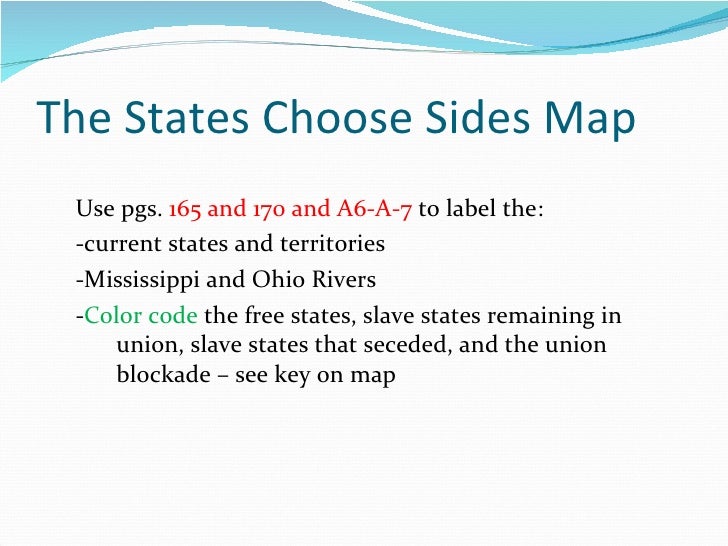 The states choose sides map questions pg