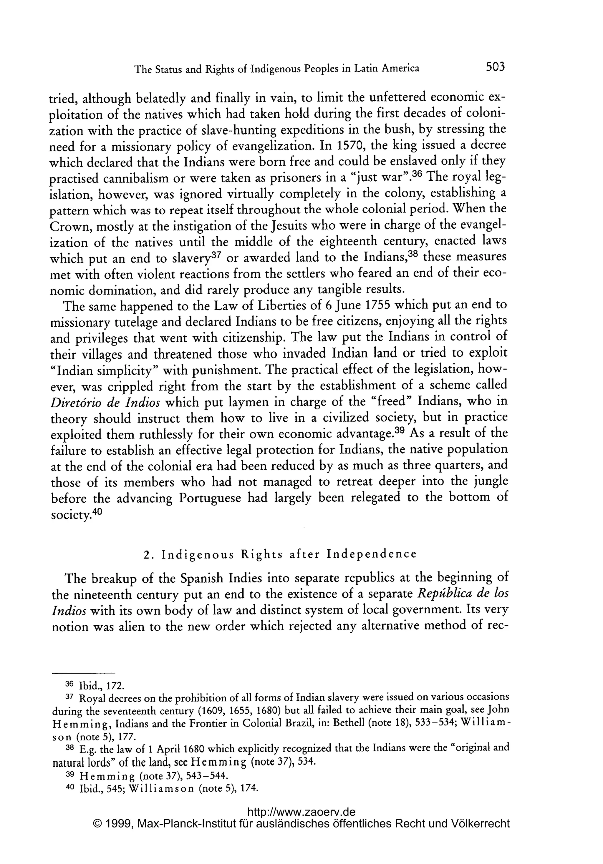 The status and rights of indigenous peoples in latin america | PDF