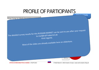 Status of Web Analytics Russia 2013