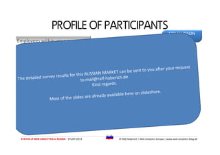 Status of Web Analytics Russia 2013