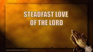 The steadfast love of the lord