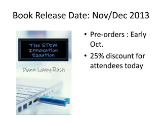 Book Release Date: Nov/Dec 2013
                • Pre-orders : Early
                  Oct.
                • 25% discount for
                  attendees today
 