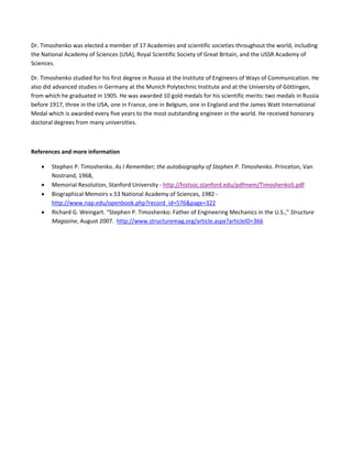 The stephen timoshenko collection | PDF