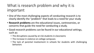 The steps in the process of research | PPTX