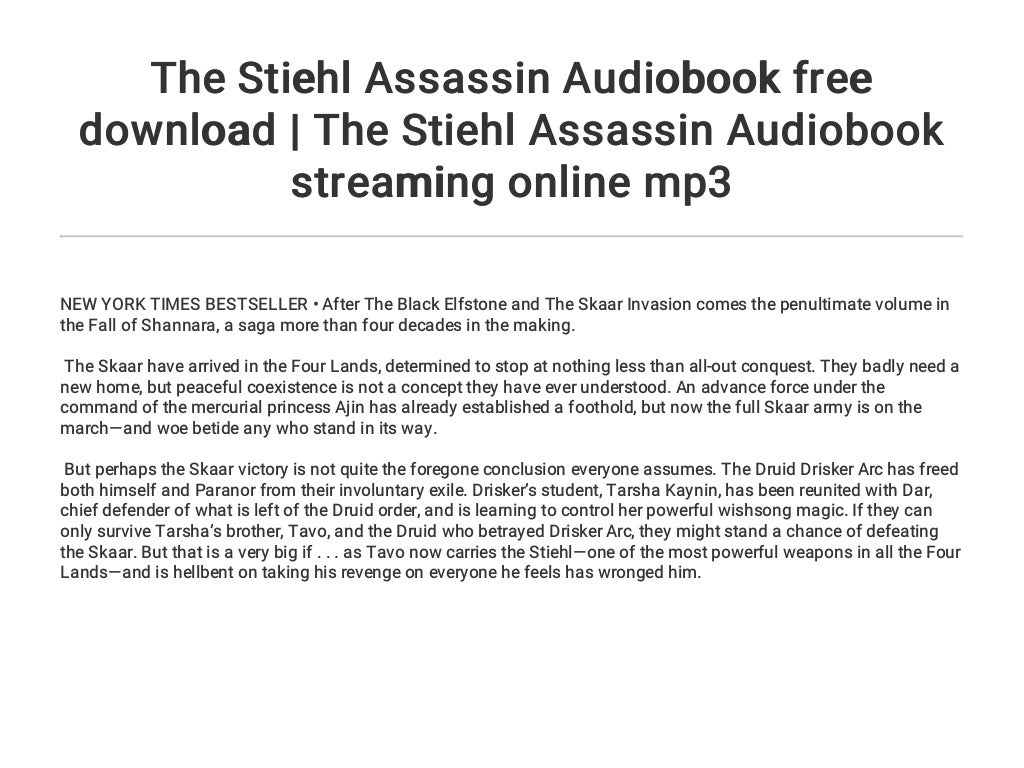 download the stiehl assassin download the stiehl assassin