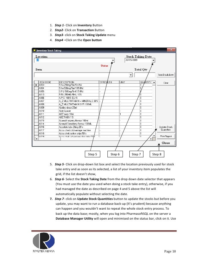 The Stock Taking Process