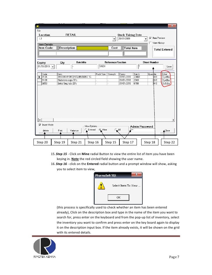 The Stock Taking Process