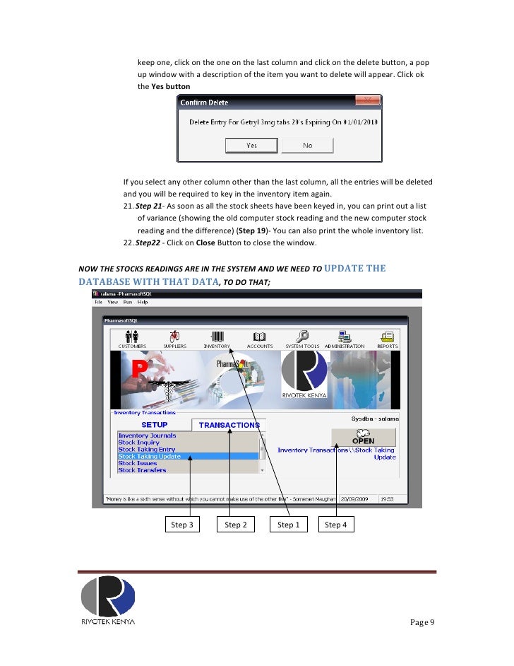 The Stock Taking Process