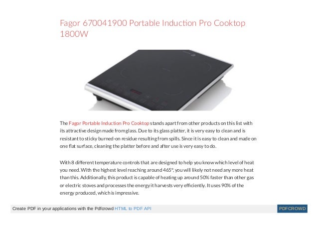 Best Induction Cooktops 2018