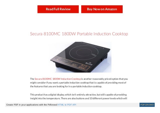 Best Induction Cooktops 2018