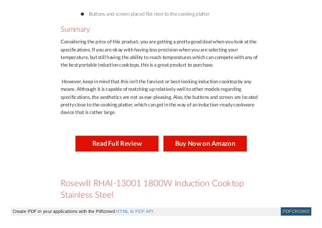 Best Induction Cooktops 2018